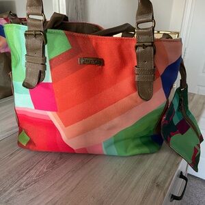 Desigual Colorful Geometric Tote Bag